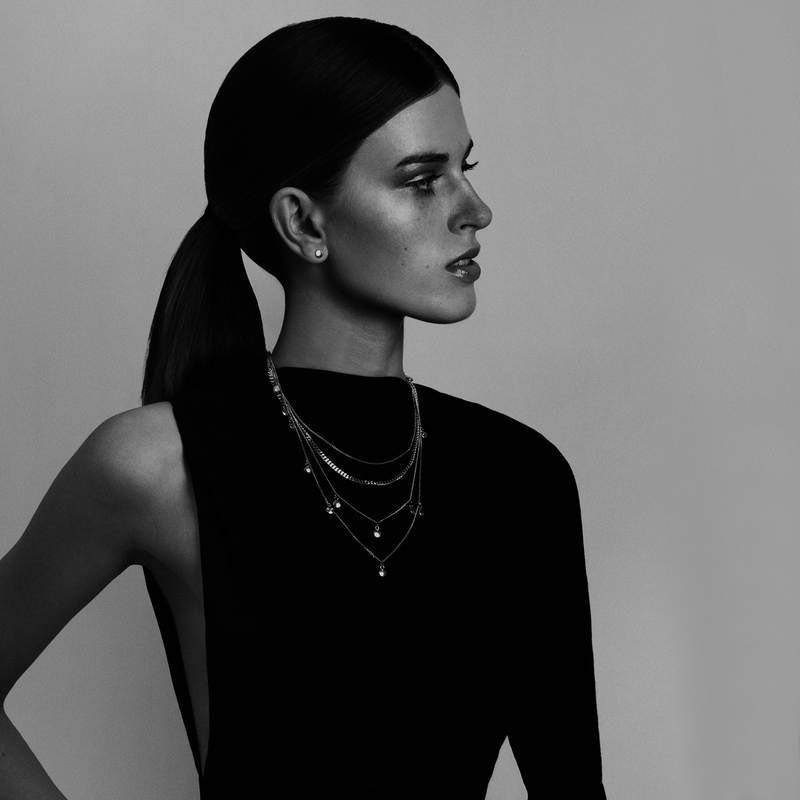 Layering 3er Kette Vanity Triple Rhodium - SHILA