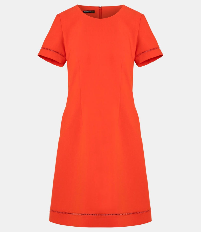 A-Linienkleid mit Lochmuster Orange - SHILA