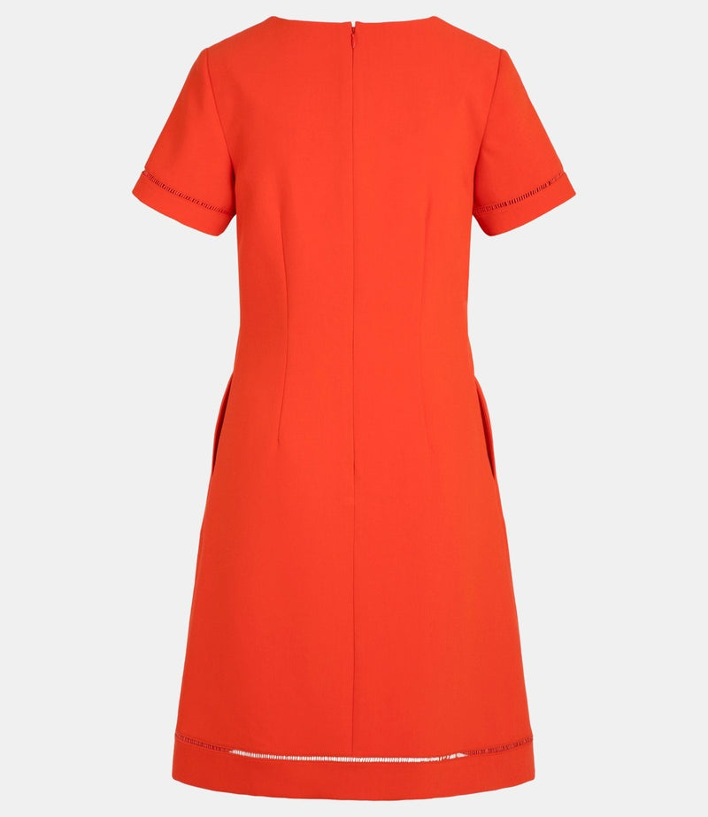 A-Linienkleid mit Lochmuster Orange - SHILA