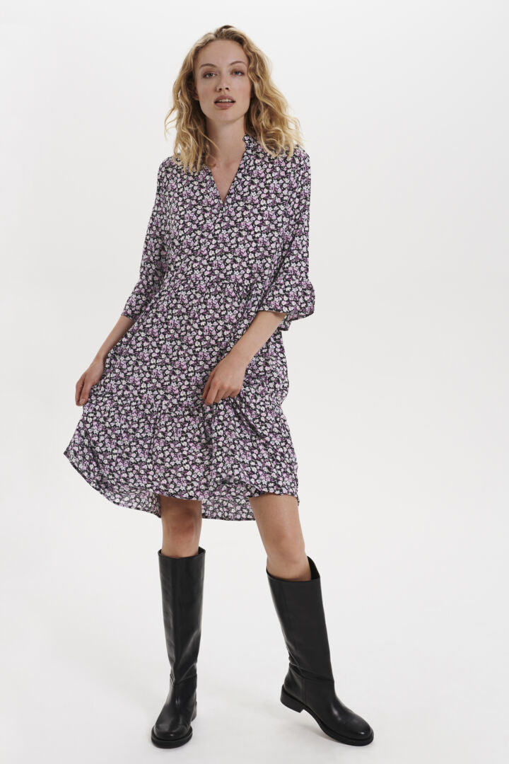 Kleid Eda in Black Myosotis