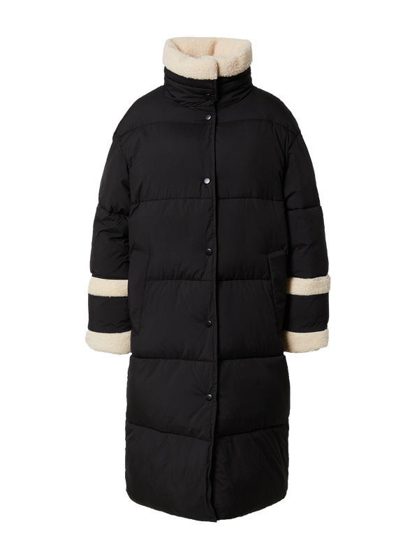 Mantel Oda in Schwarz/Beige