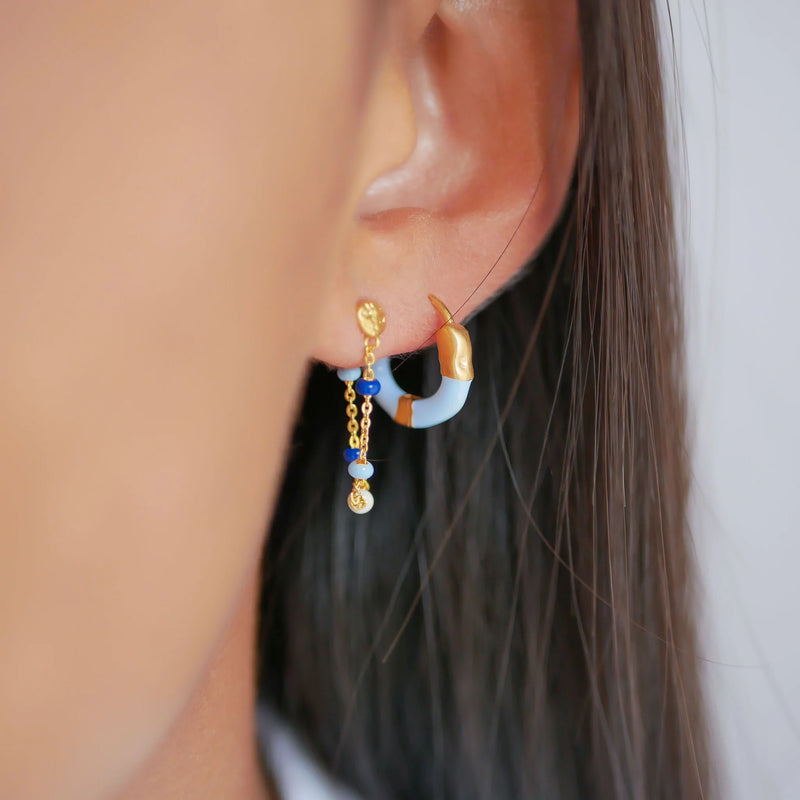 Ohrringe Lola in Gold/ Marine