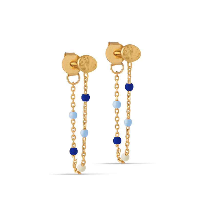 Ohrringe Lola in Gold/ Marine