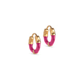 Ohrringe Lina Small in Gold/ Fuchsia Pink