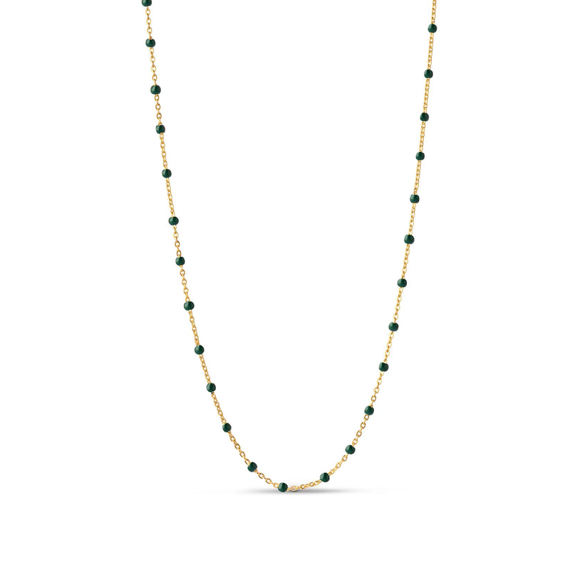 Kette Lola in Gold/ Petrol Green