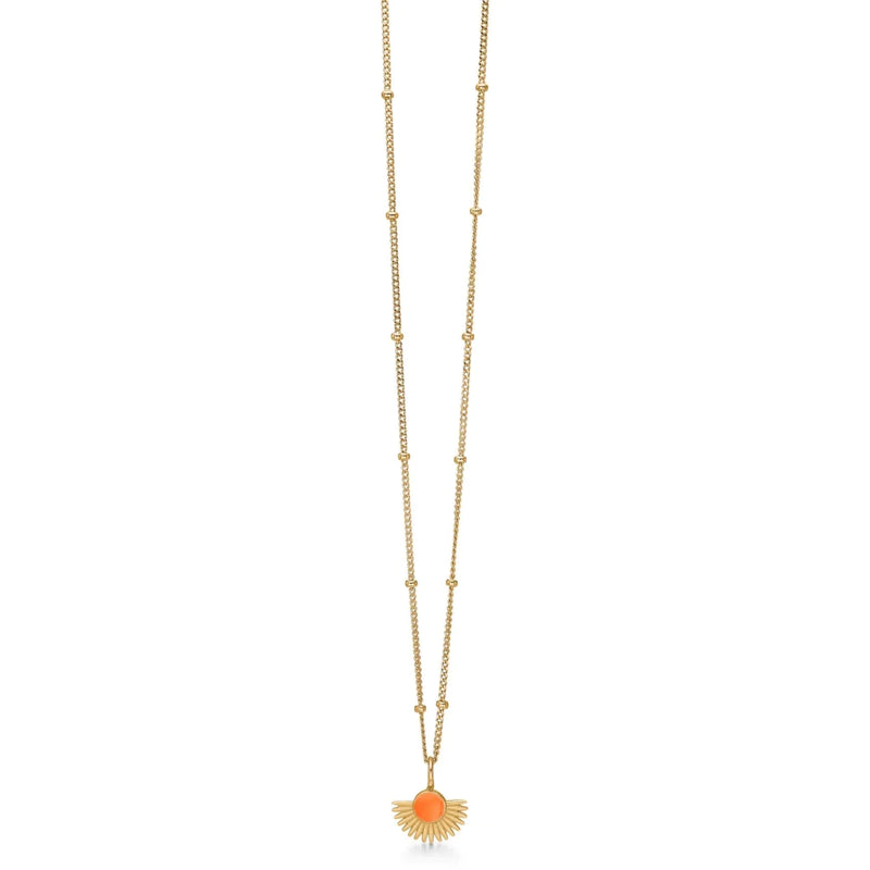 Kette Soleil in Gold/ Clementine