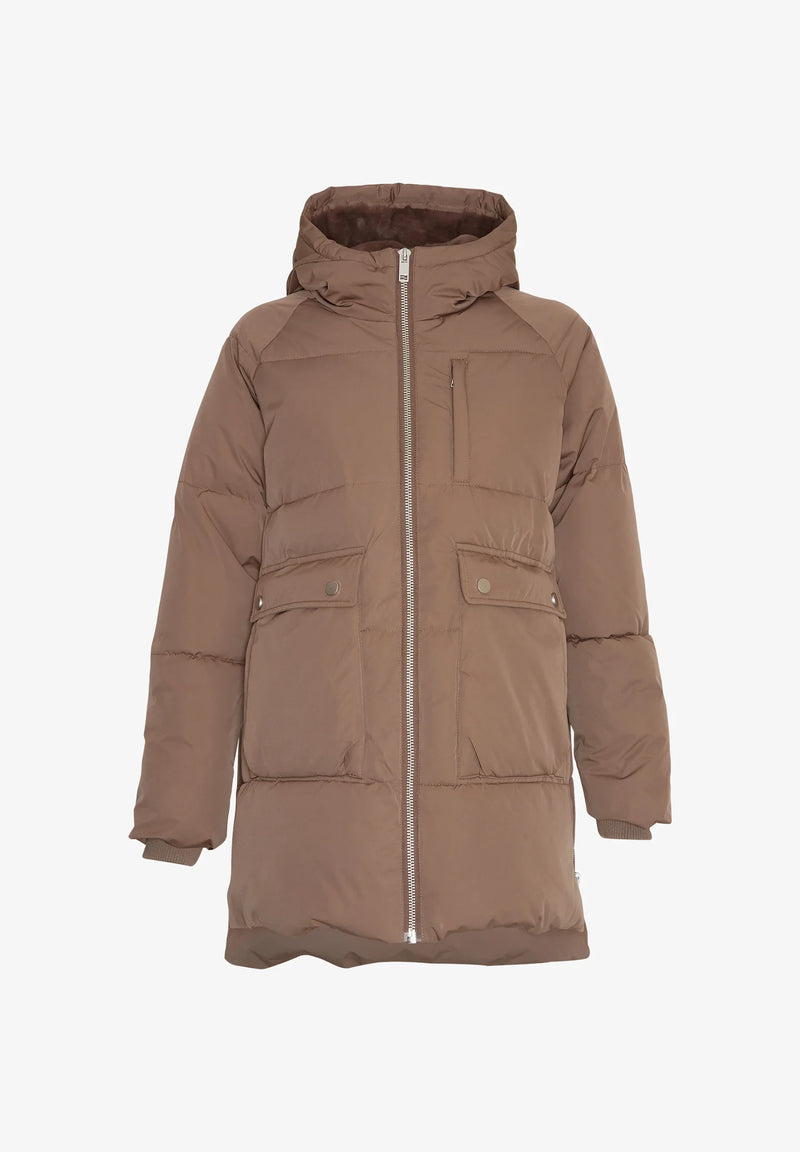 Daunenmantel Pavine Hood in Chocolat Chip
