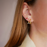 Ohrring Cherry in Gold/ Red