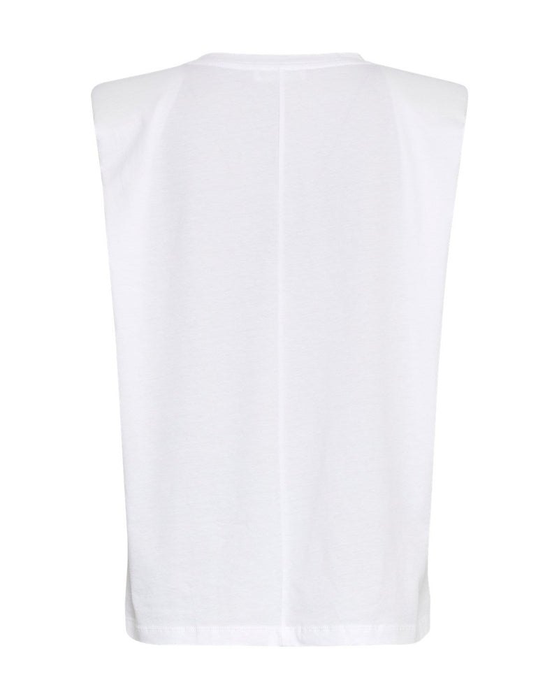 T-Shirt Zella mit Schulterpolster Weiß - SHILA
