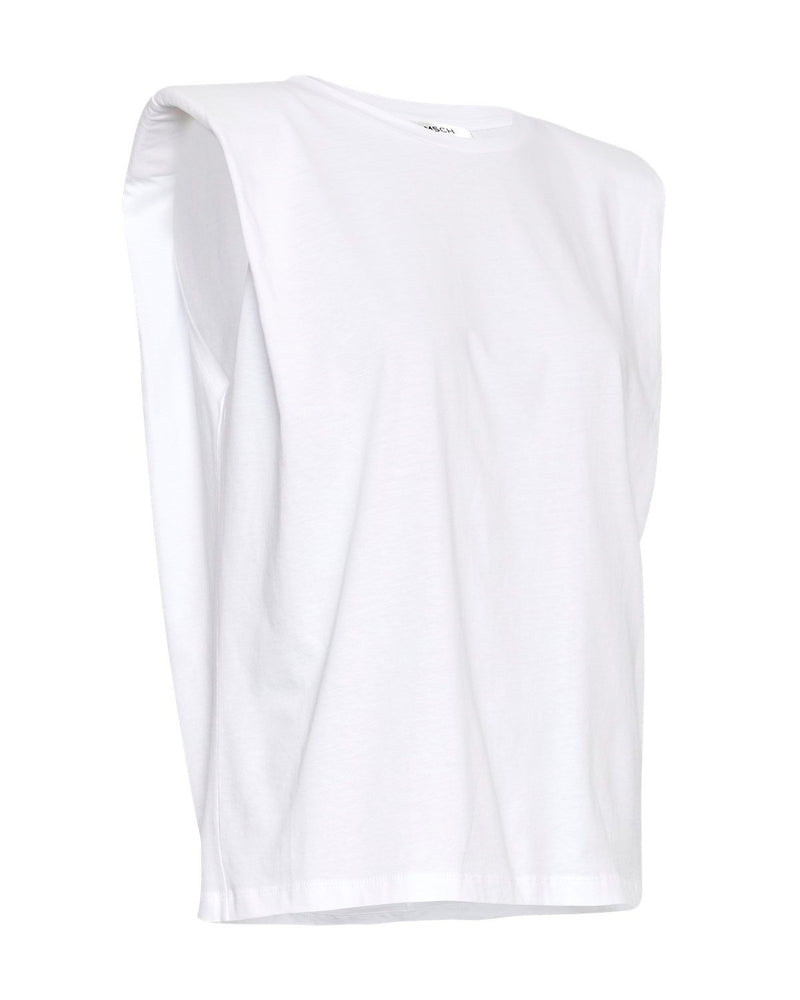T-Shirt Zella mit Schulterpolster Weiß - SHILA