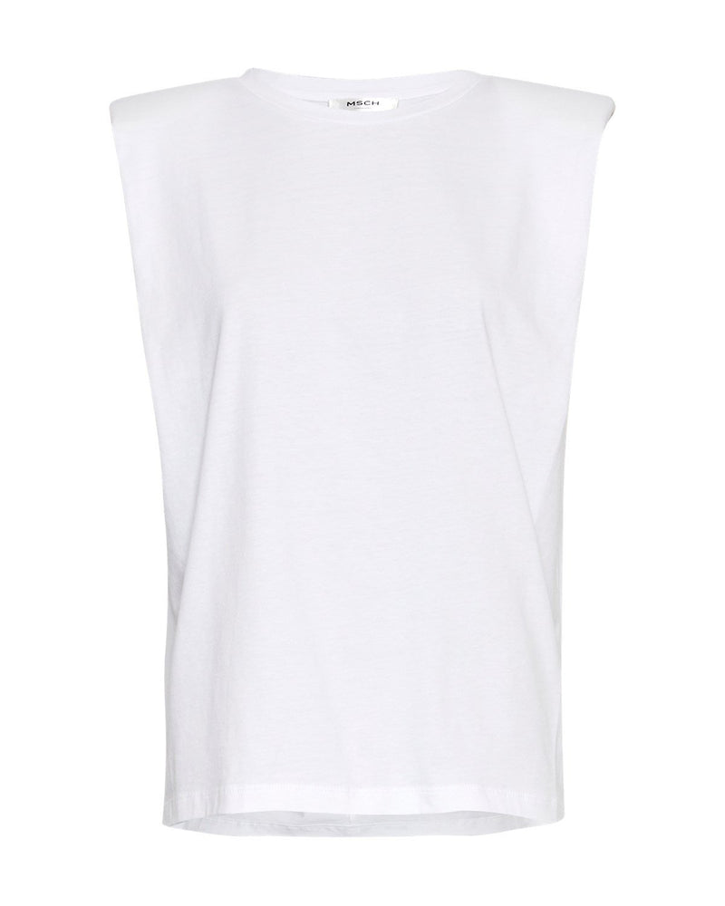 T-Shirt Zella mit Schulterpolster Weiß - SHILA