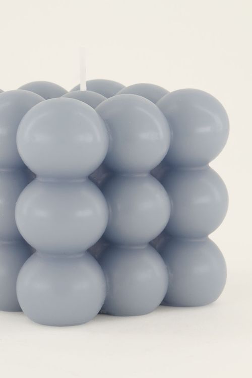 Kerze Bubble in Grau