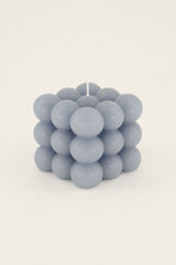 Kerze Bubble in Grau