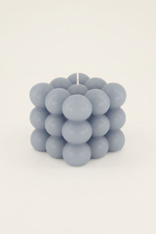 Kerze Bubble in Grau