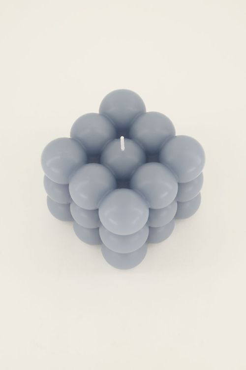 Kerze Bubble in Grau