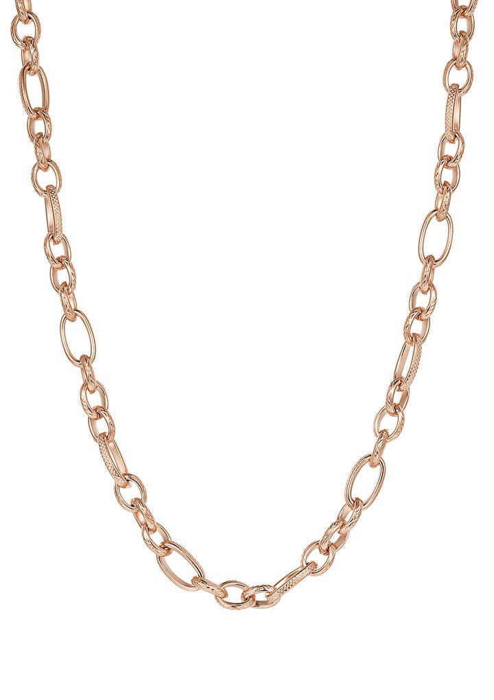 Chunky Oval Figarokette in Rosegold