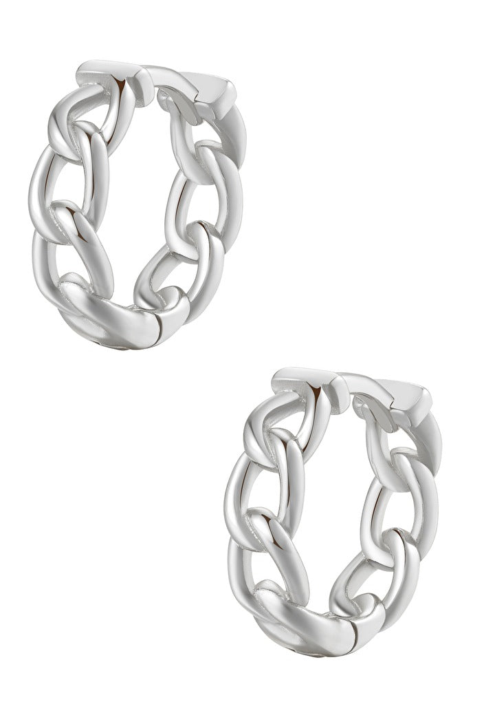 Glieder-Creolen Huggies 925Silber