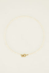 Kette Perle in Natur/ Gold
