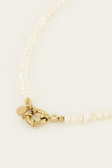 Kette Perle in Natur/ Gold