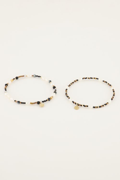 Armbandset Shapes in Schwarz