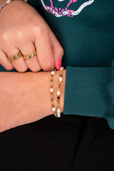 Armbandset Shapes in Grün