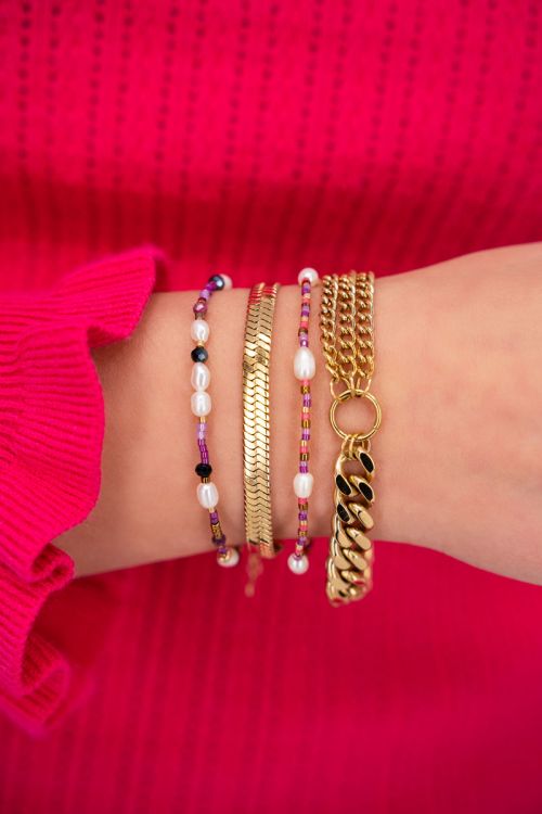 Armbandset Shapes in Rosa